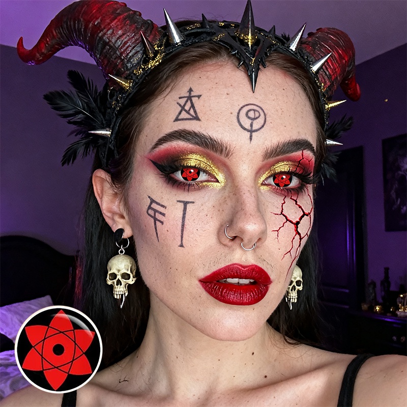 Hexagram Red Costume Yearly Contact Lenses