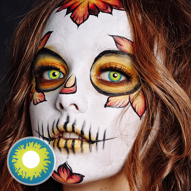 Spellbound Blue Halloween Yearly Contact Lenses