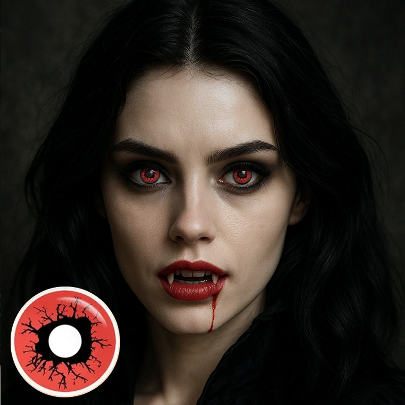Lava Red Costume Yearly Contact Lenses