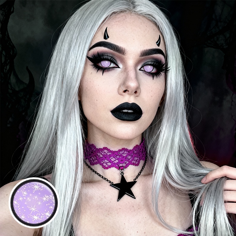 Blind Starry Purple Costume Yearly Contact Lenses