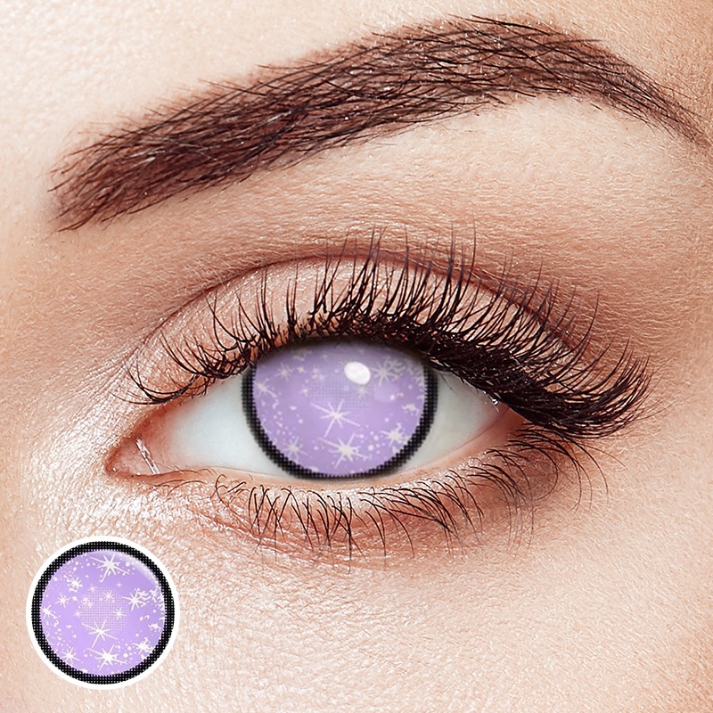 Blind Starry Purple Costume Yearly Contact Lenses