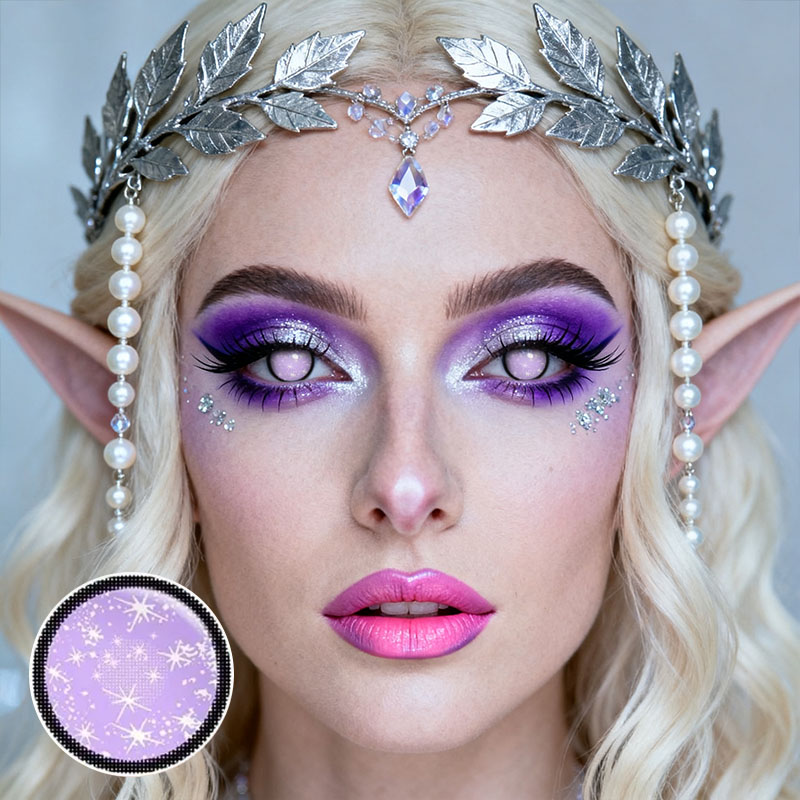 Blind Starry Purple Costume Yearly Contact Lenses