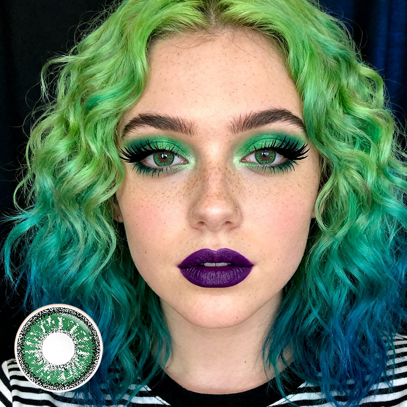 Crazy Barbie Green Costume Yearly Contact Lenses