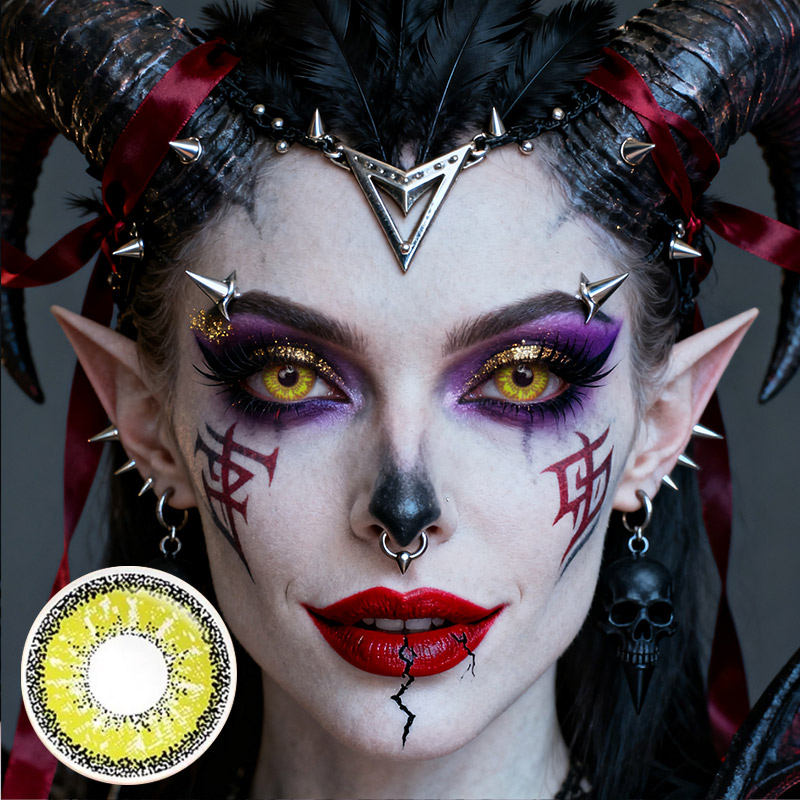 Crazy Barbie Yellow Costume Yearly Contact Lenses