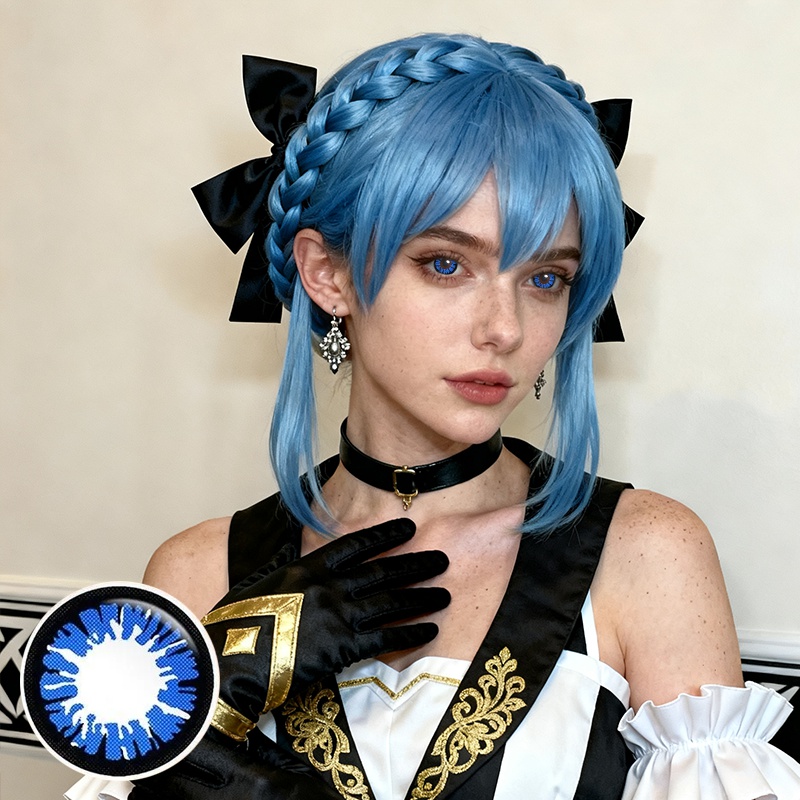 Crimson Blue Costume Yearly Contact Lenses