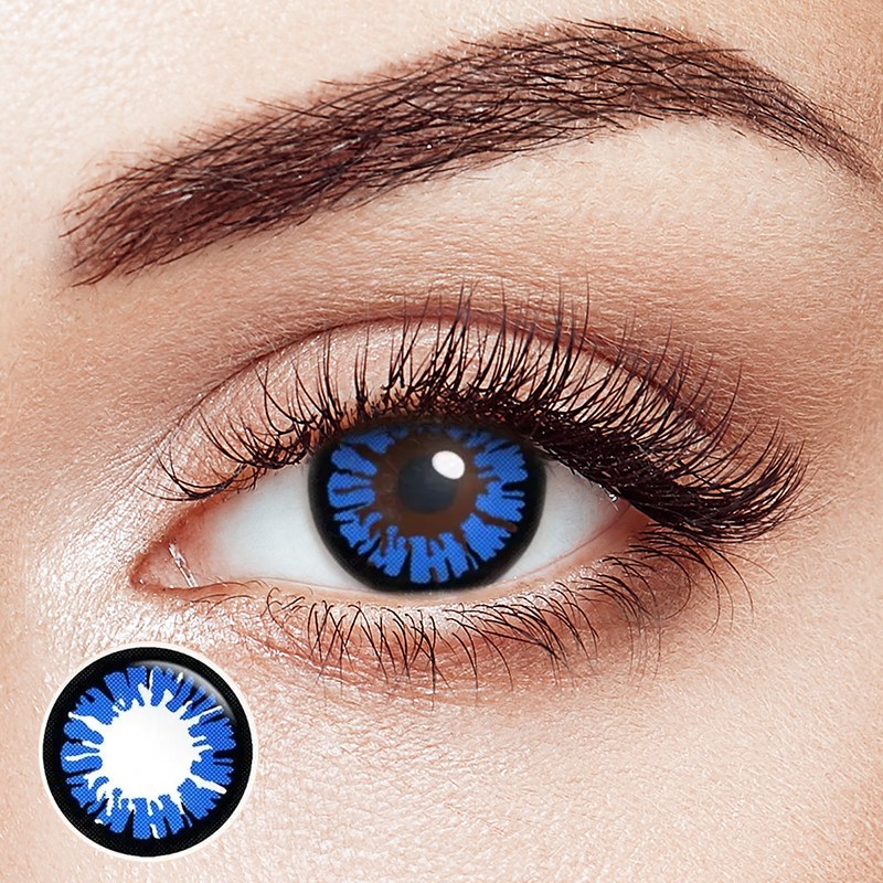 Crimson Blue Costume Yearly Contact Lenses