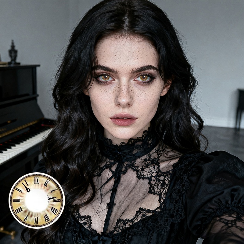 Roman Clock Brown Costume Yearly Contact Lenses