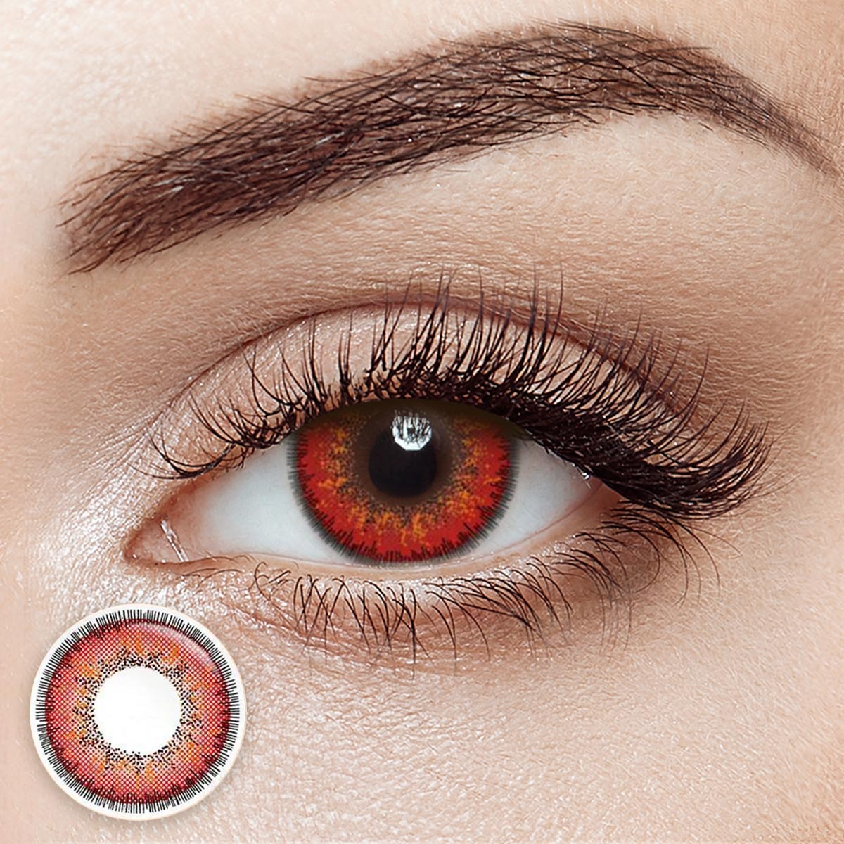 Tosca Three Tone Red Costume Yearly Contact Lenses