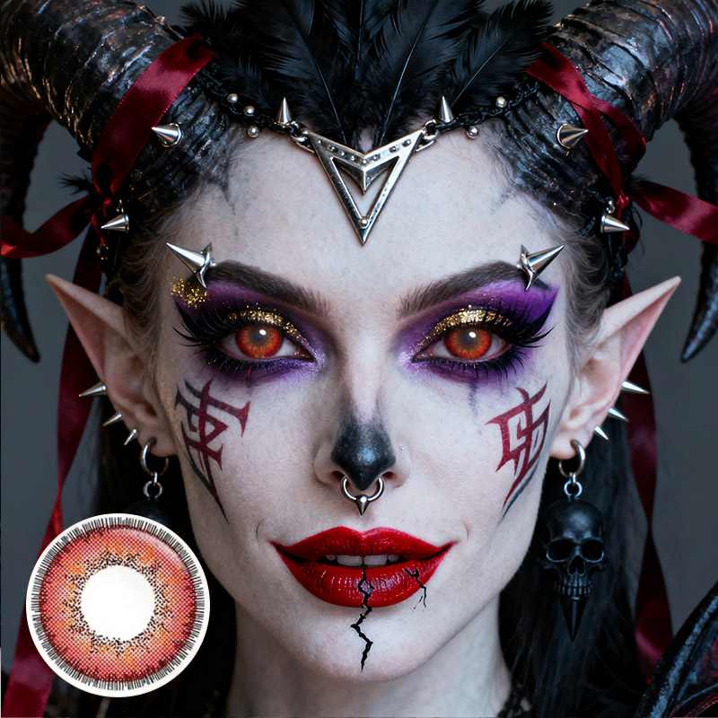 Tosca Three Tone Red Costume Yearly Contact Lenses
