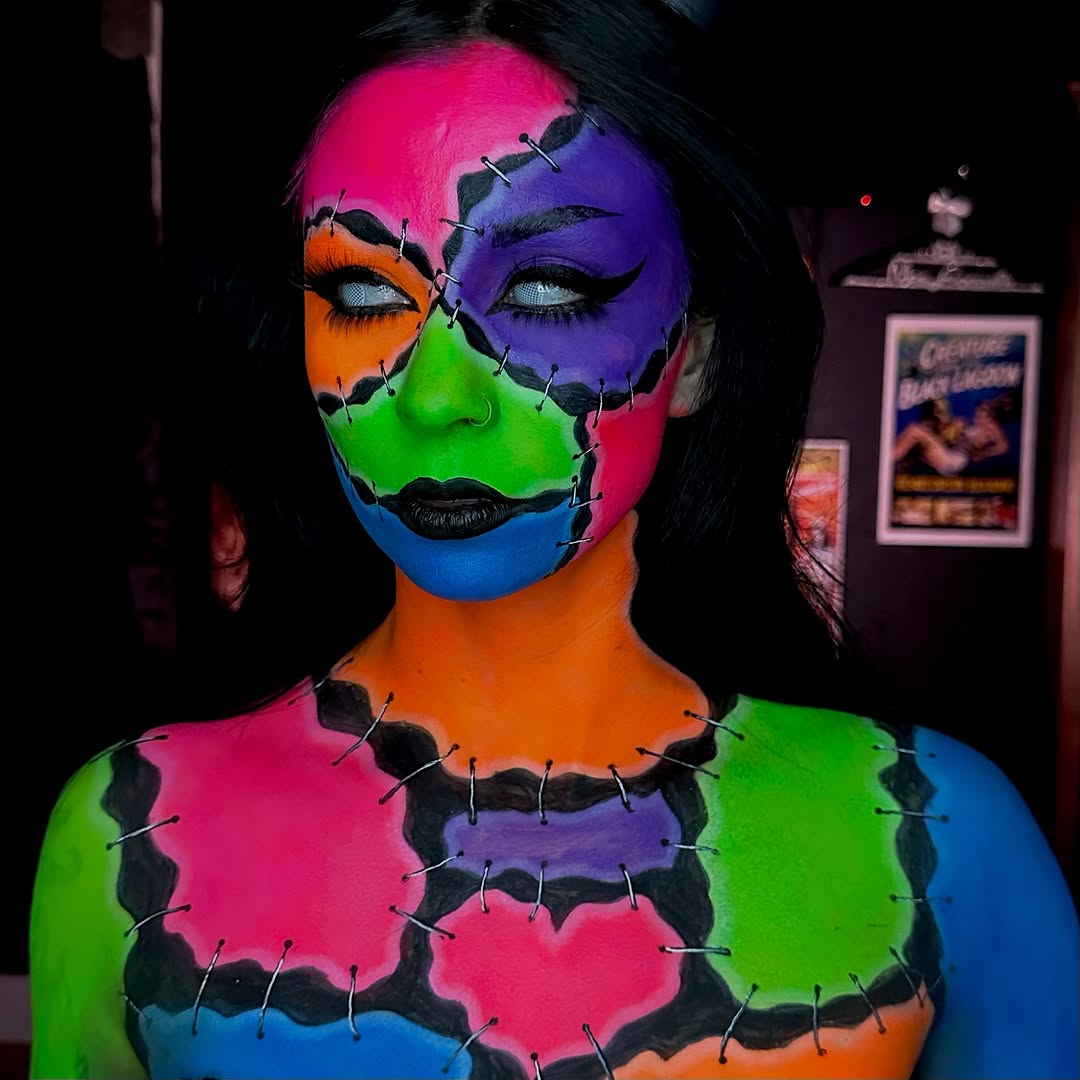 Mesh White Costume Yearly Contact Lenses