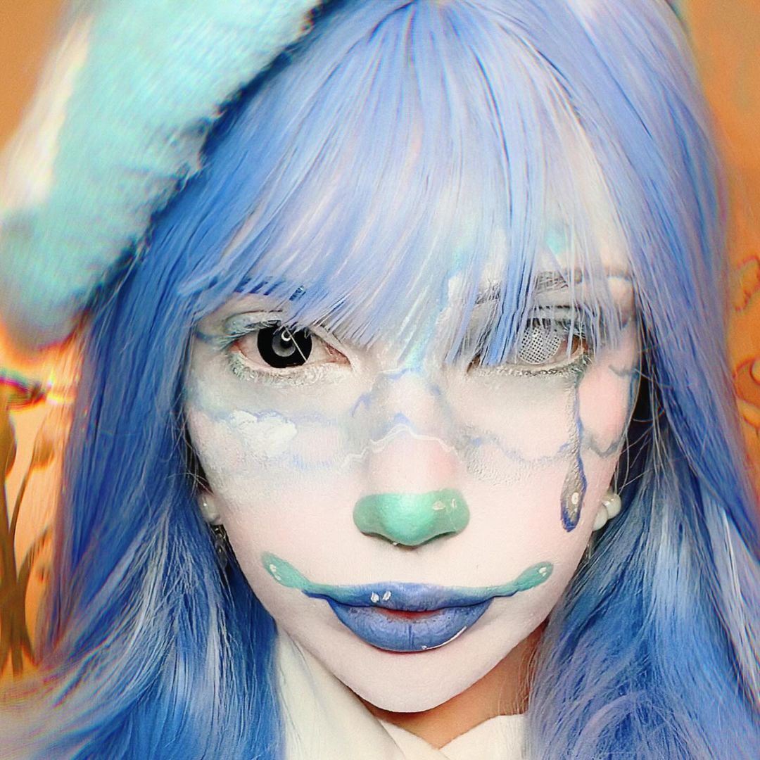 Mesh White Costume Yearly Contact Lenses