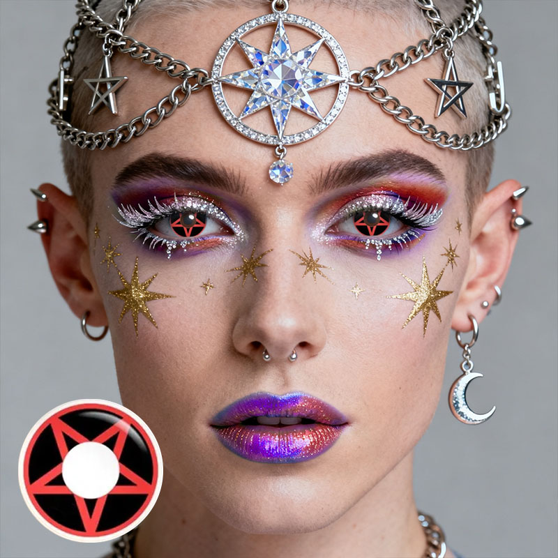 Astral Sigil Red Costume Yearly Contact Lenses