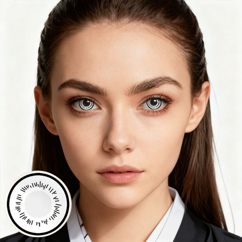 Manga White Costume Yearly Contact Lenses