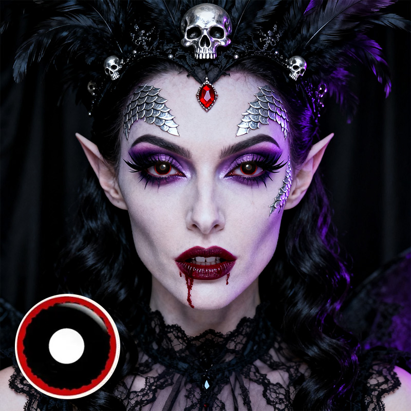 Terror Red Costume Yearly Contact Lenses
