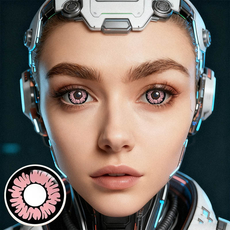 Eotd Floral Pink Costume Yearly Contact Lenses