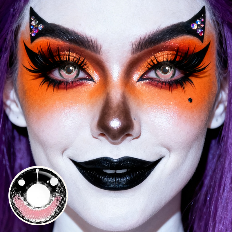 Happy Ghost Pink Costume Yearly Contact Lenses