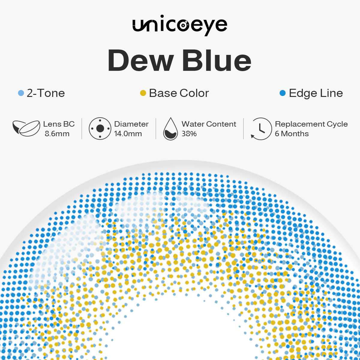 Dew Blue 6 Months Contact Lenses