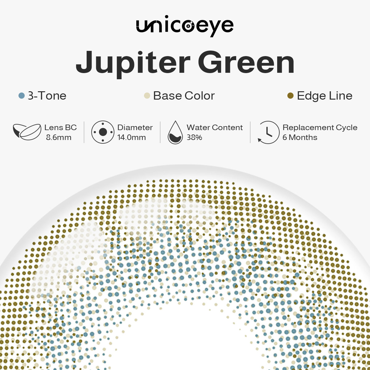 Jupiter Green 6 Months Contact Lenses