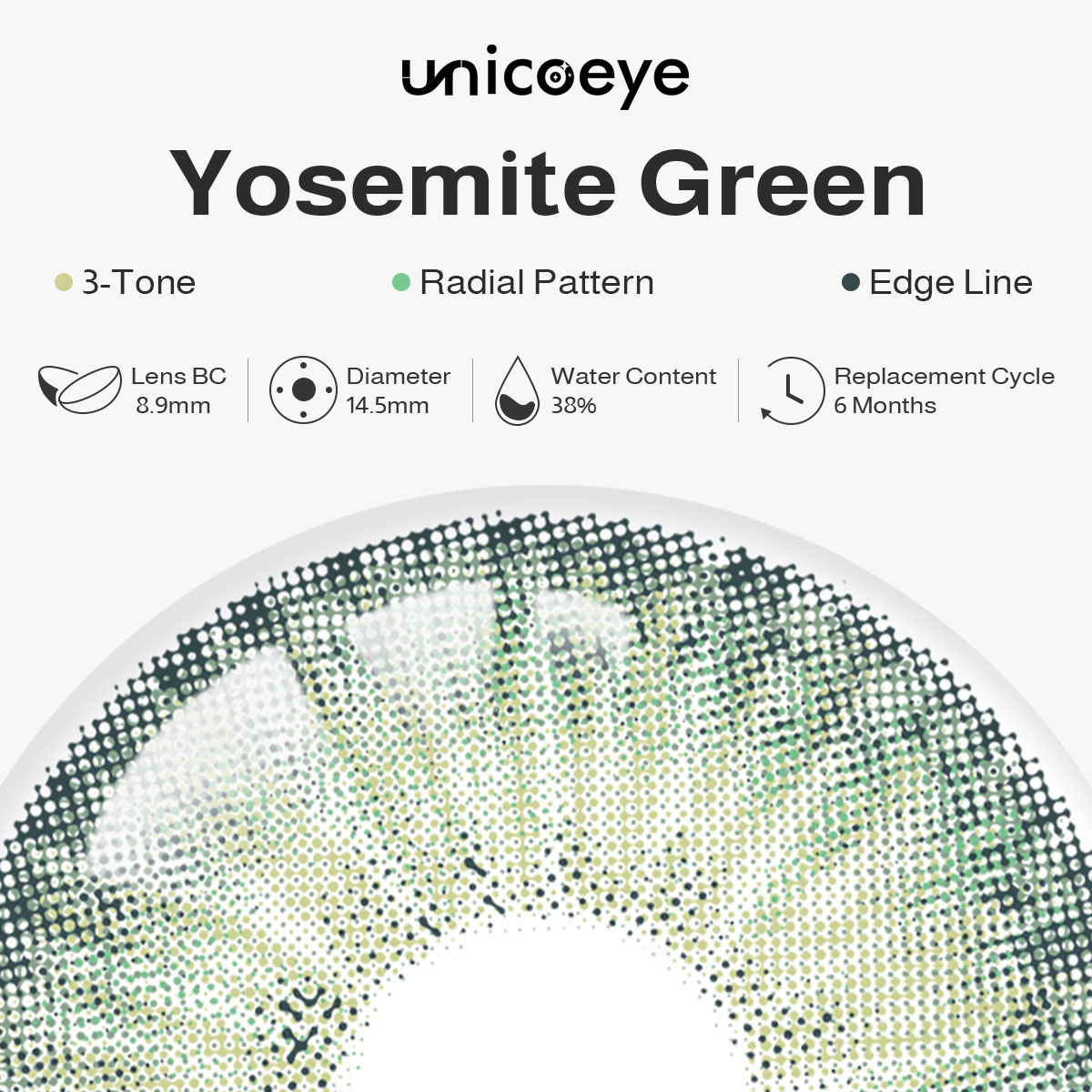 Yosemite Green 6 Months Contact Lenses