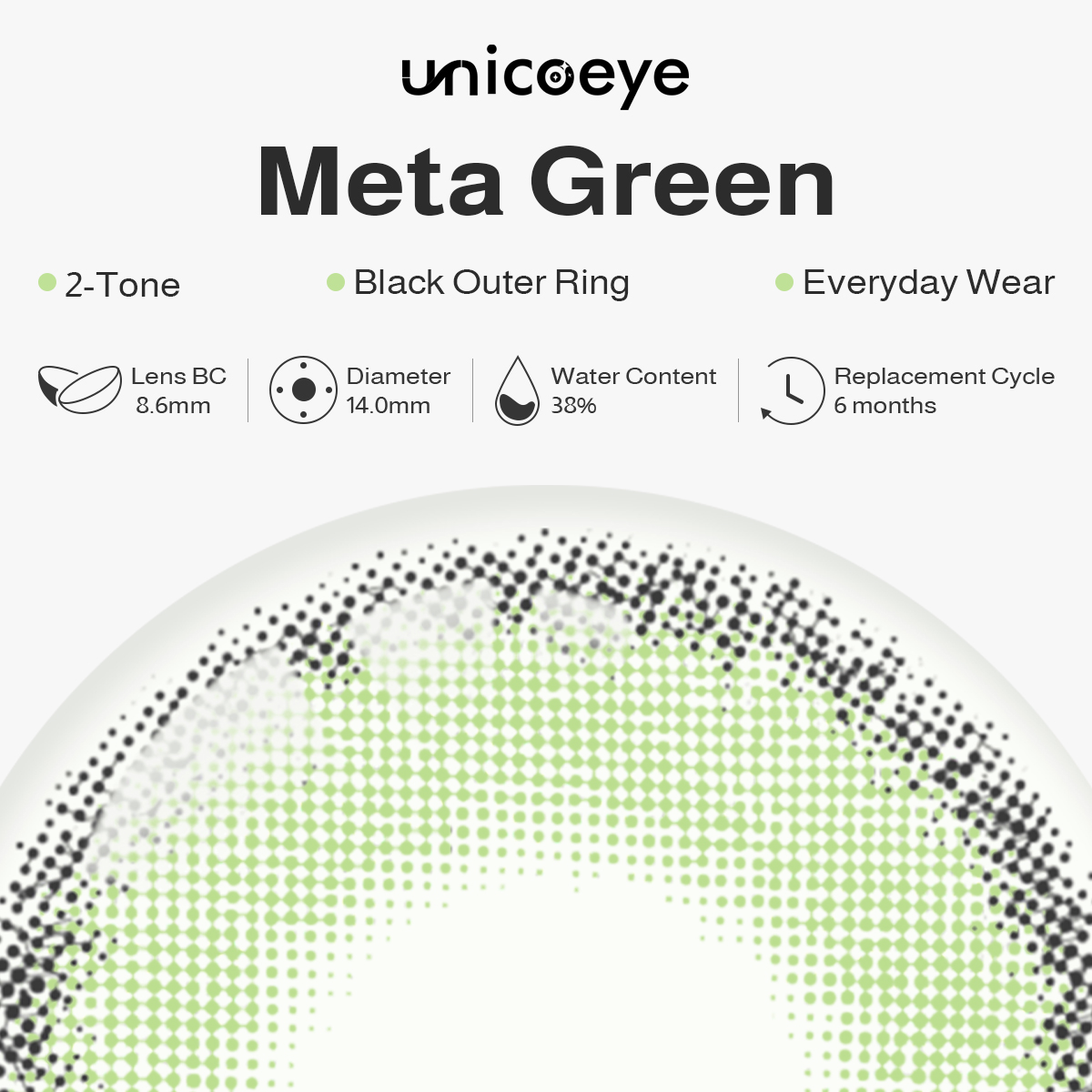 Meta Green 6 Months Contact Lenses