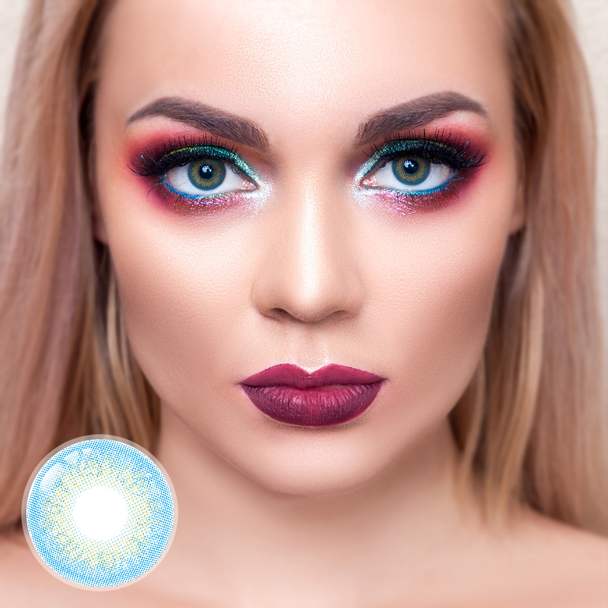 Ripple Blue 6 Months Contact Lenses