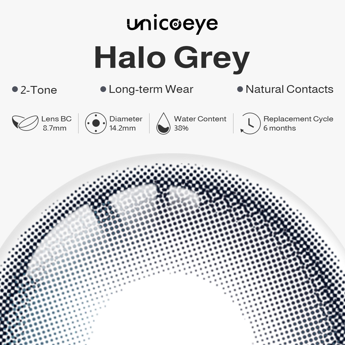 Halo Grey 6 Months Contact Lenses