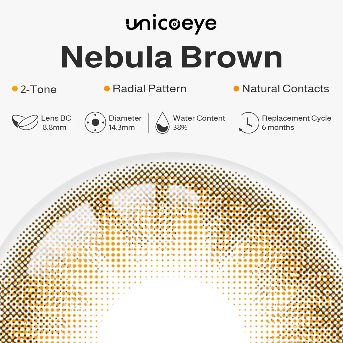 Nebula Brown 6 Months Contact Lenses