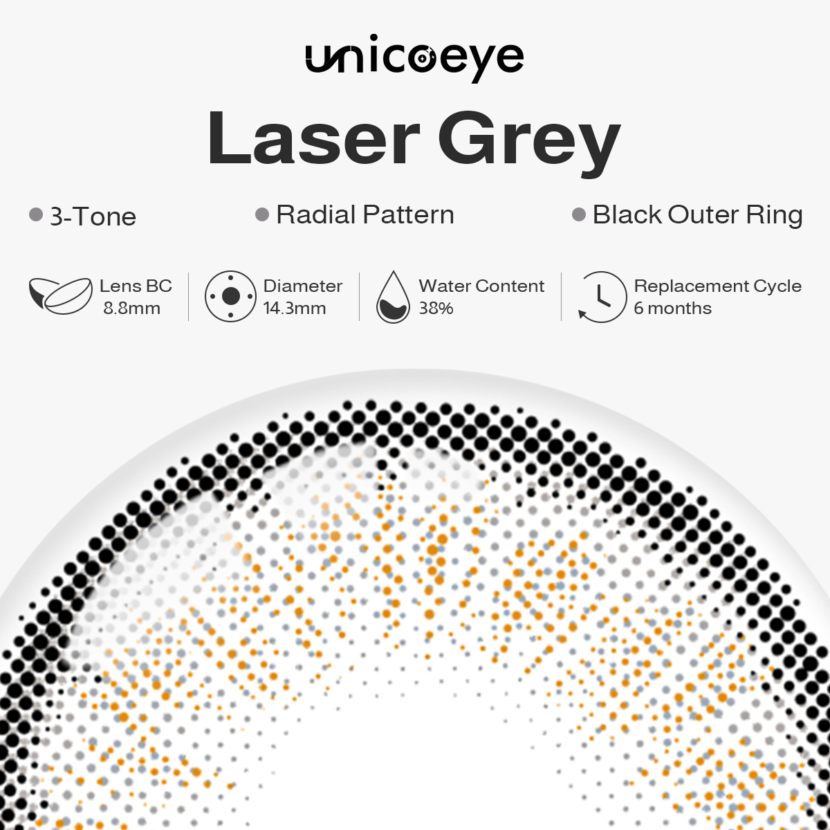 Laser Grey 6 Months Contact Lenses