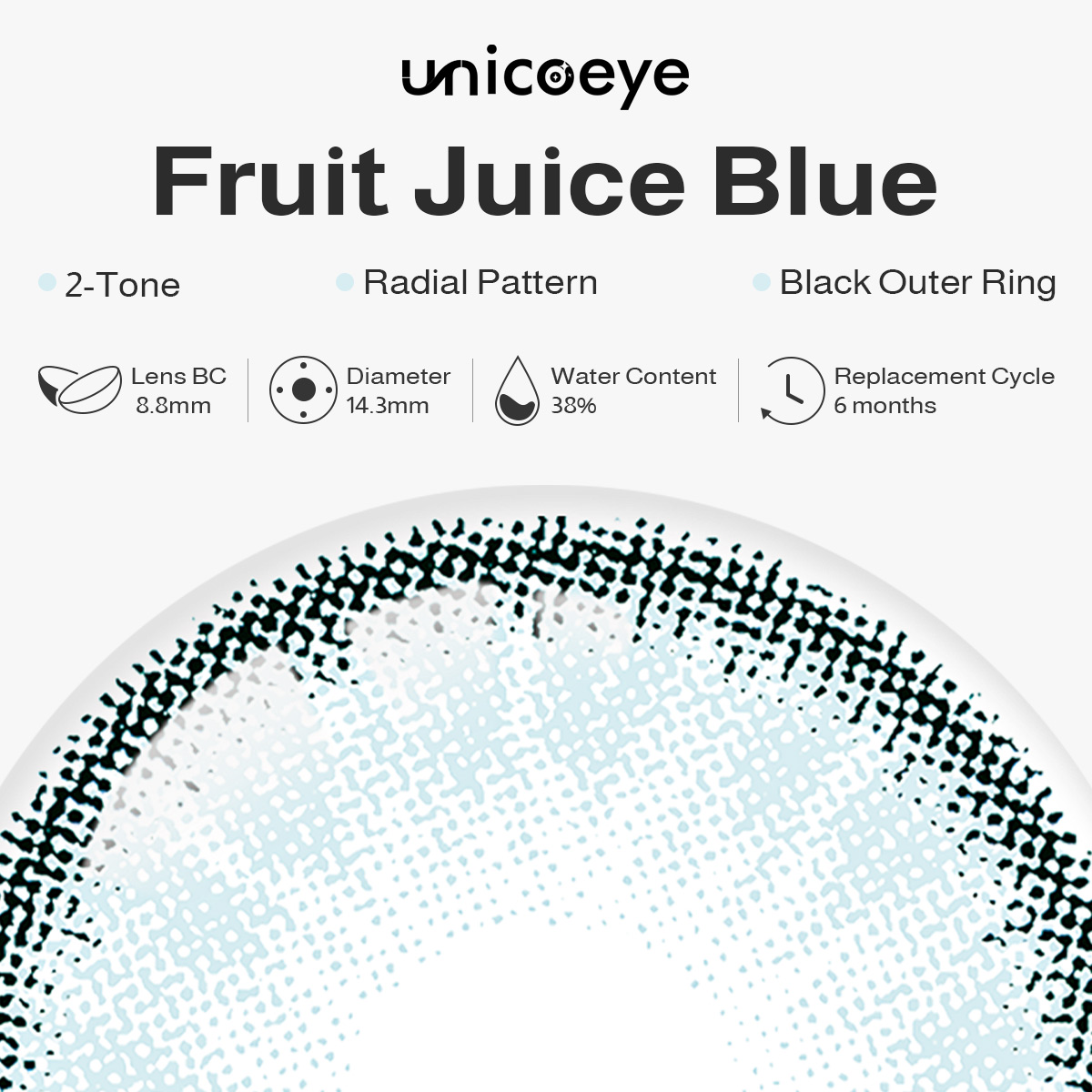 Fruit Juice Blue 6 Months Contact Lenses