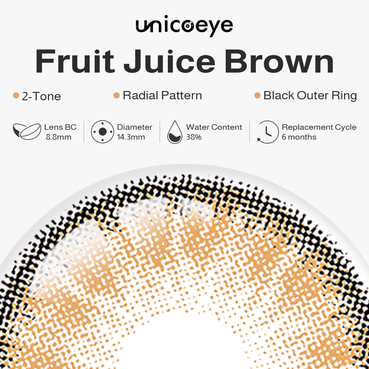 Fruit Juice Brown 6 Months Contact Lenses