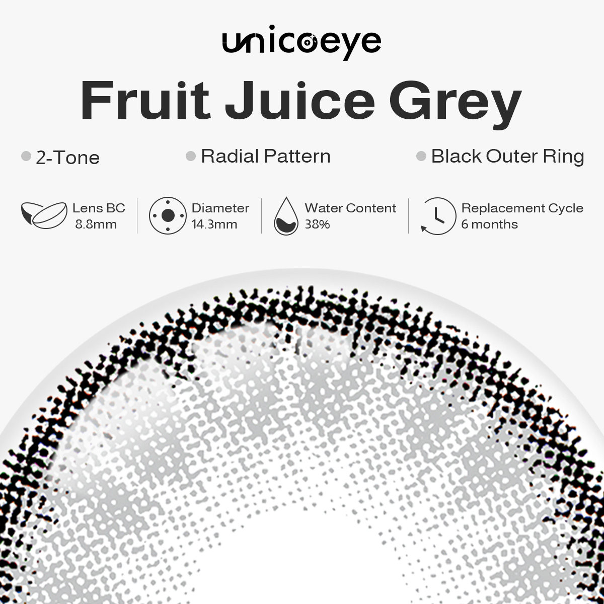 Fruit Juice Grey 6 Months Contact Lenses