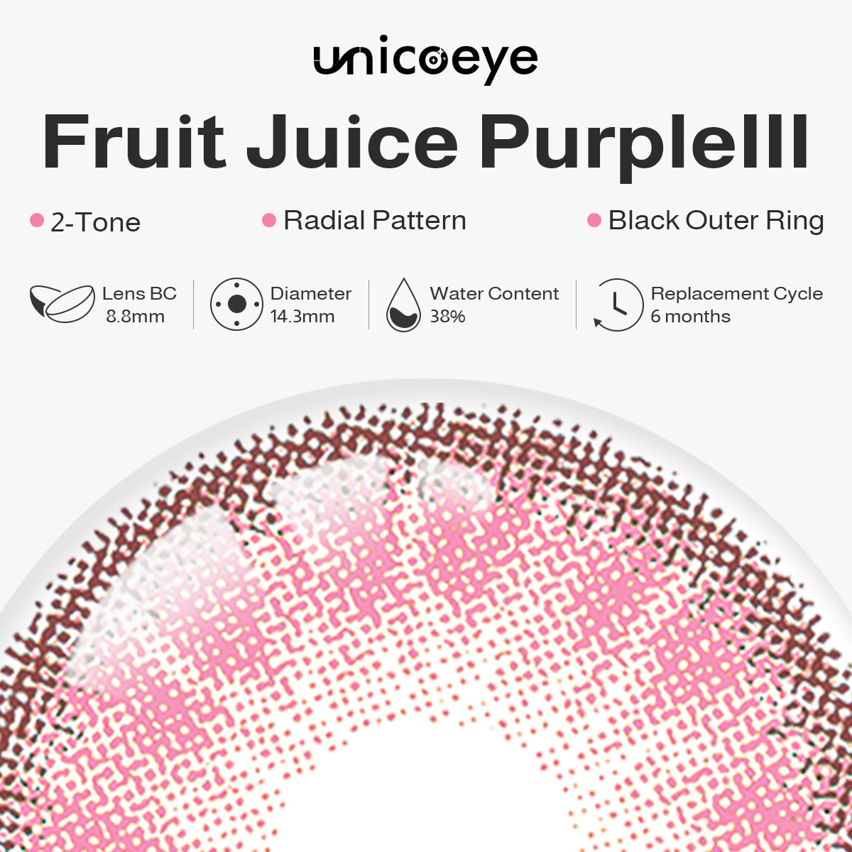 Fruit Juice PurpleIII 6 Months Contact Lenses
