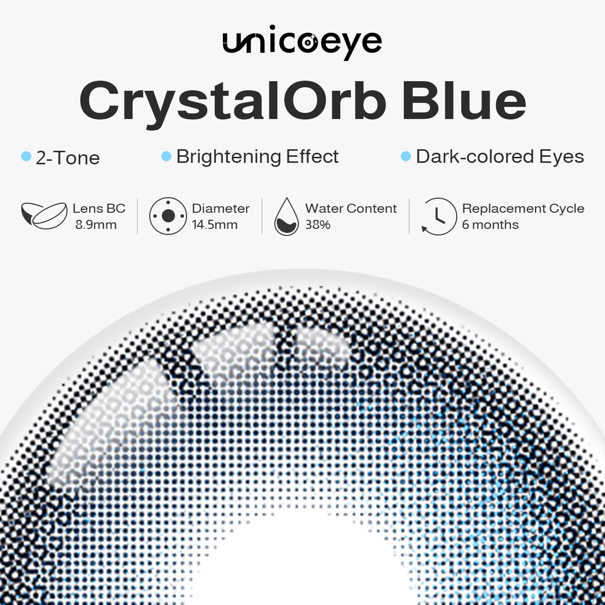CrystalOrb Blue 6 Months Contact Lenses