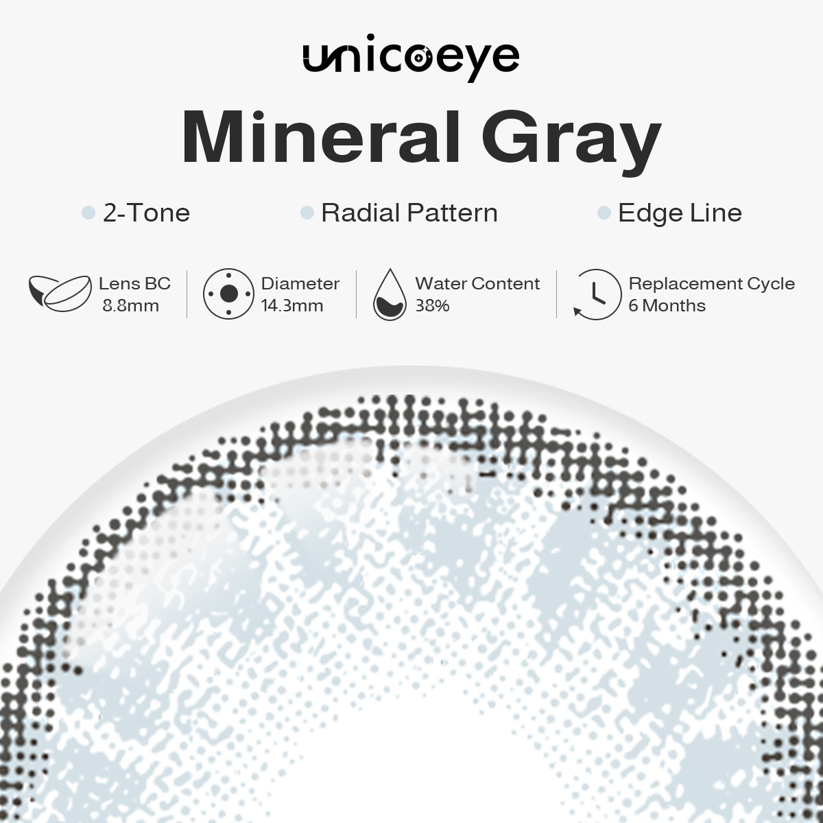 Mineral Gray 6 Months Contact Lenses