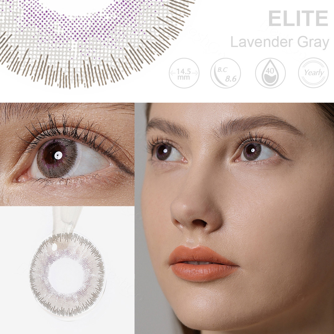Elite Lavender Gray Yearly Contact Lenses