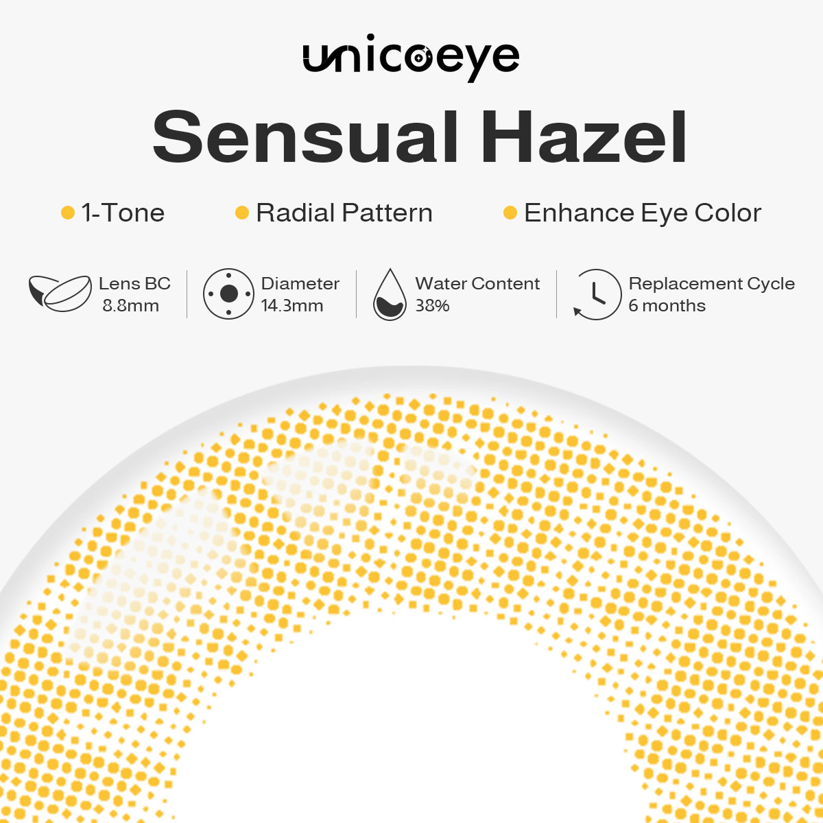 Sensual Hazel 6 Months Contact Lenses