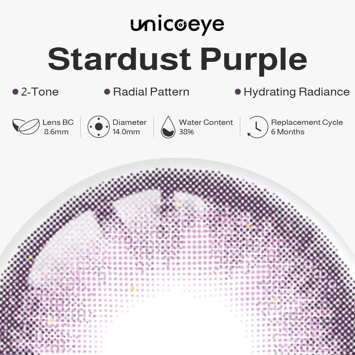 Stardust Purple 6 Months Contact Lenses