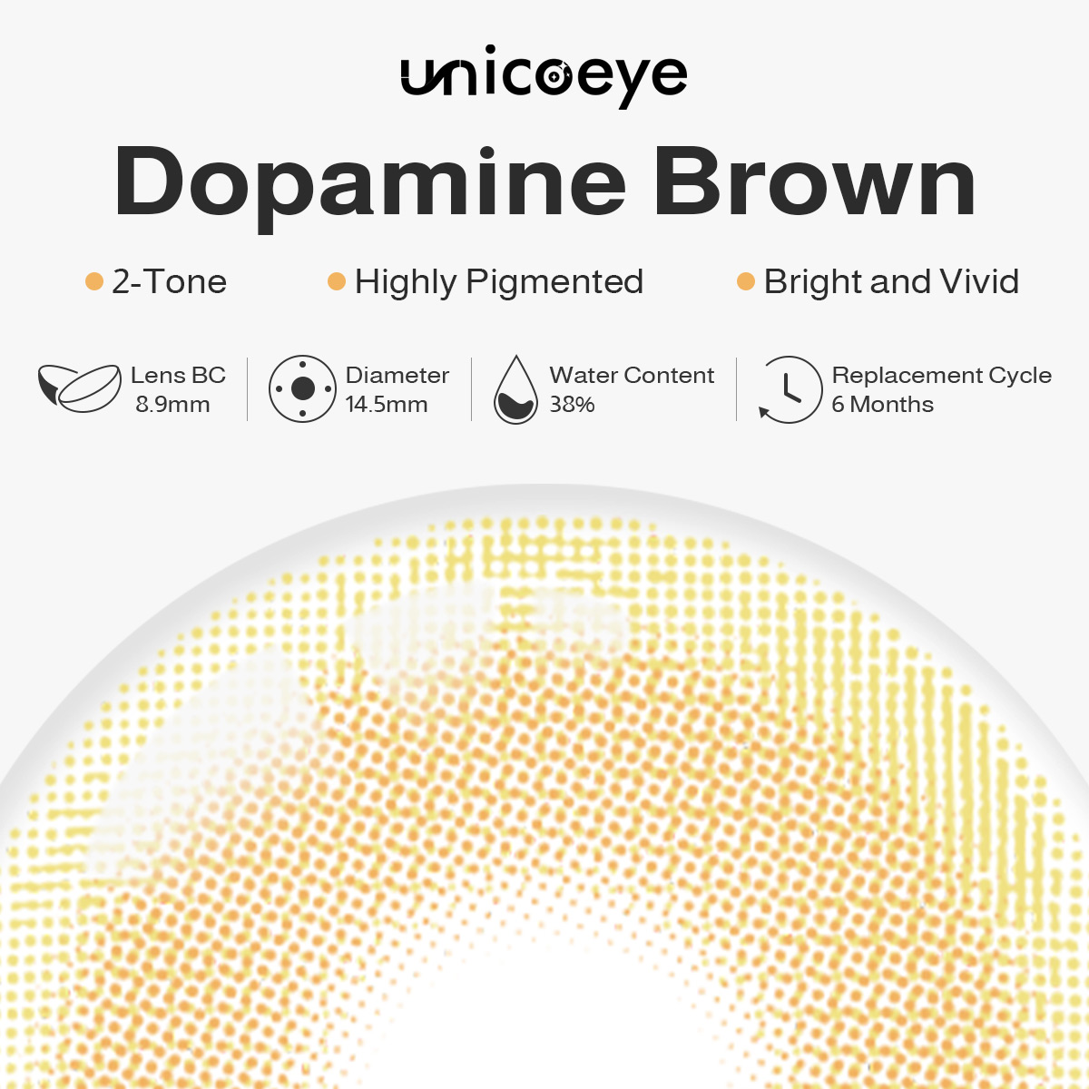 Dopamine Brown 6 Months Contact Lenses