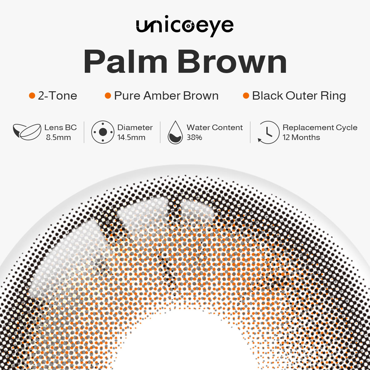 Palm Brown Yearly Contact Lenses
