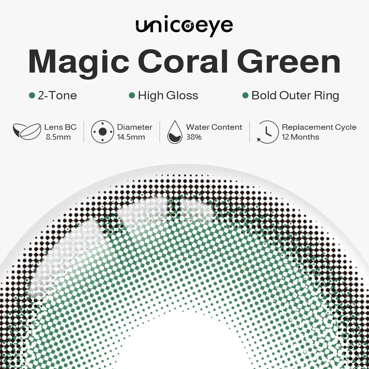 Magic Coral Green Yearly Contact Lenses