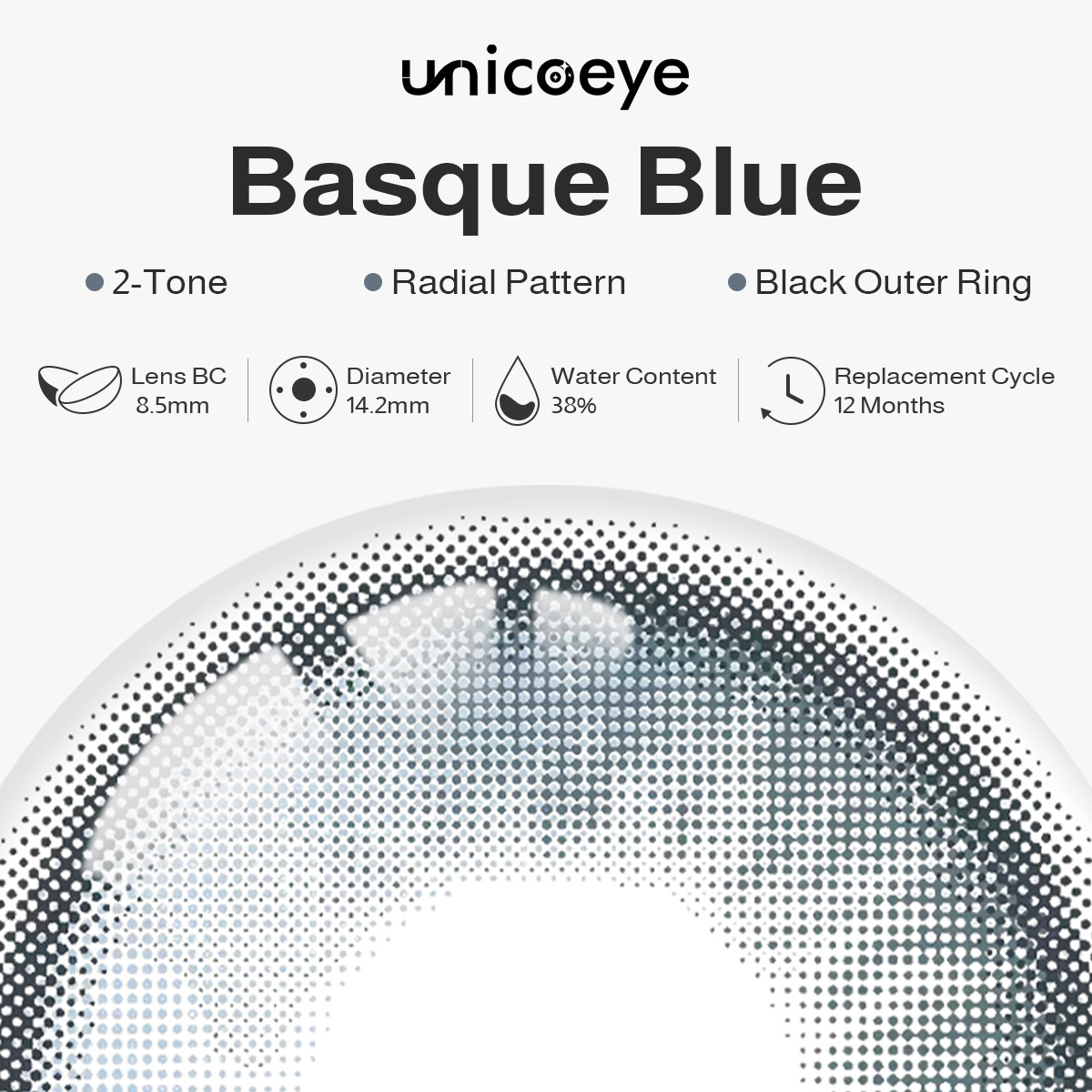 Basque Blue Yearly Contact Lenses
