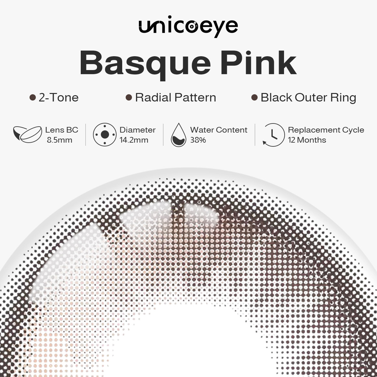 Basque Pink Yearly Contact Lenses