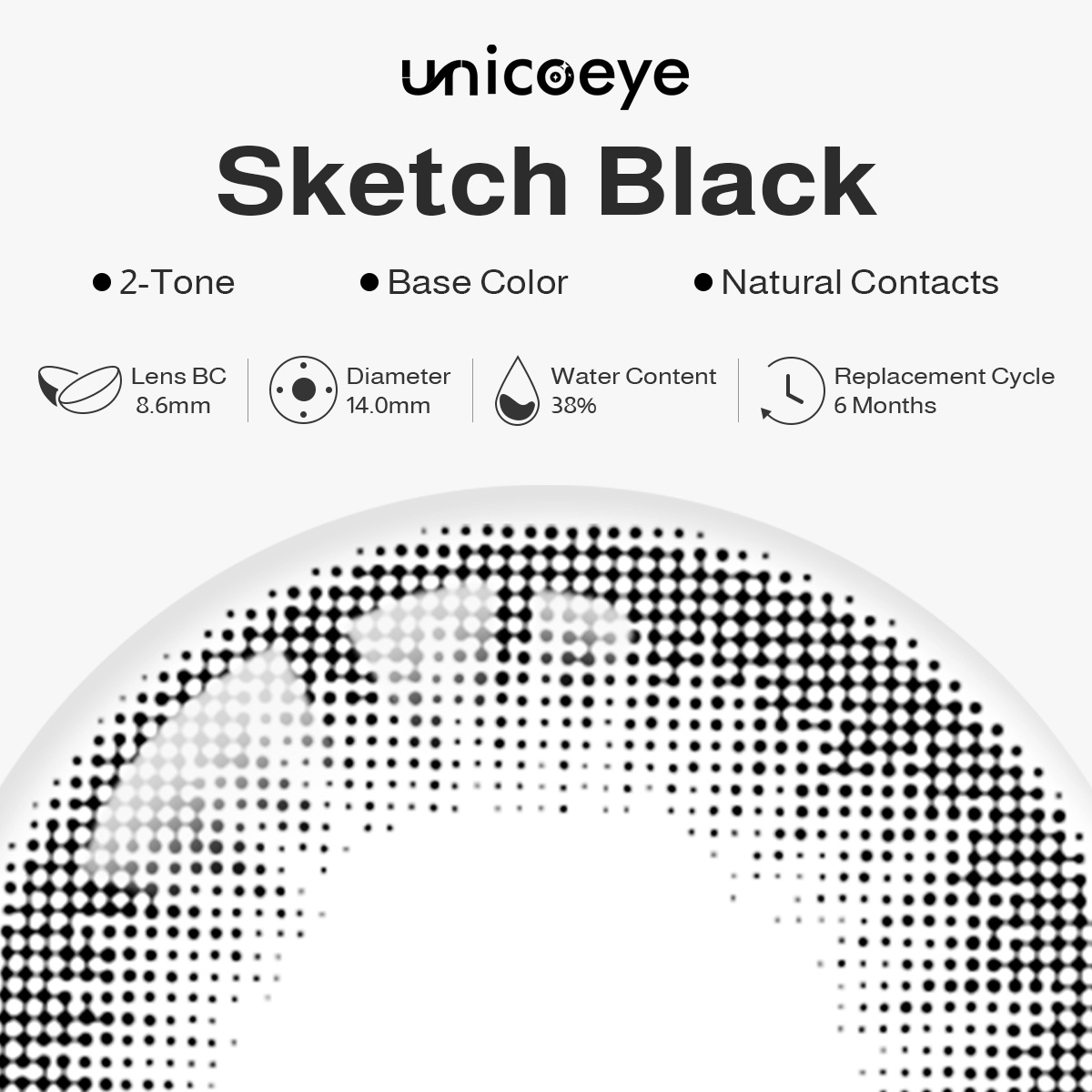 Sketch Black 6 Months Contact Lenses