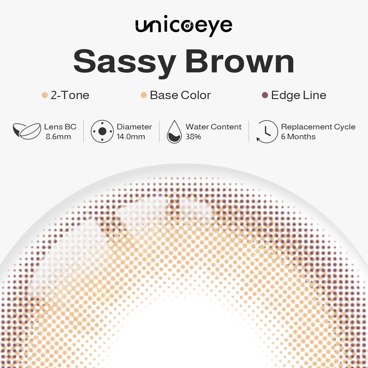 Sassy Brown 6 Months Contact Lenses