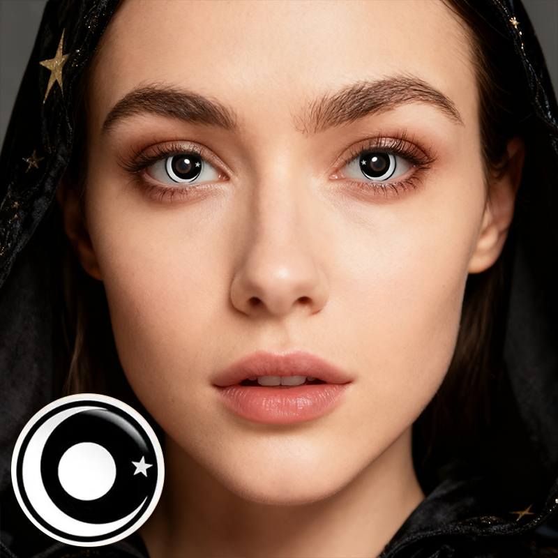 Crescent Black Costume Yearly Contact Lenses