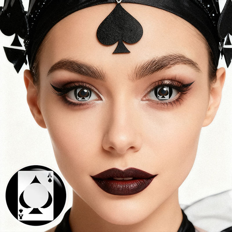 Ace of Spades Costume Yearly Contact Lenses