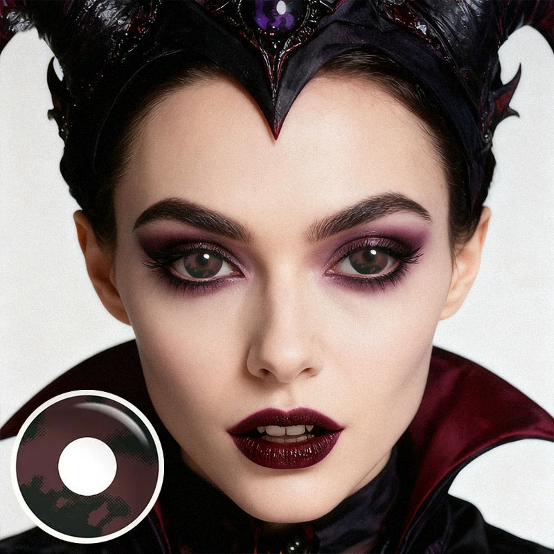 Pixel Donuts Black Costume Yearly Contact Lenses