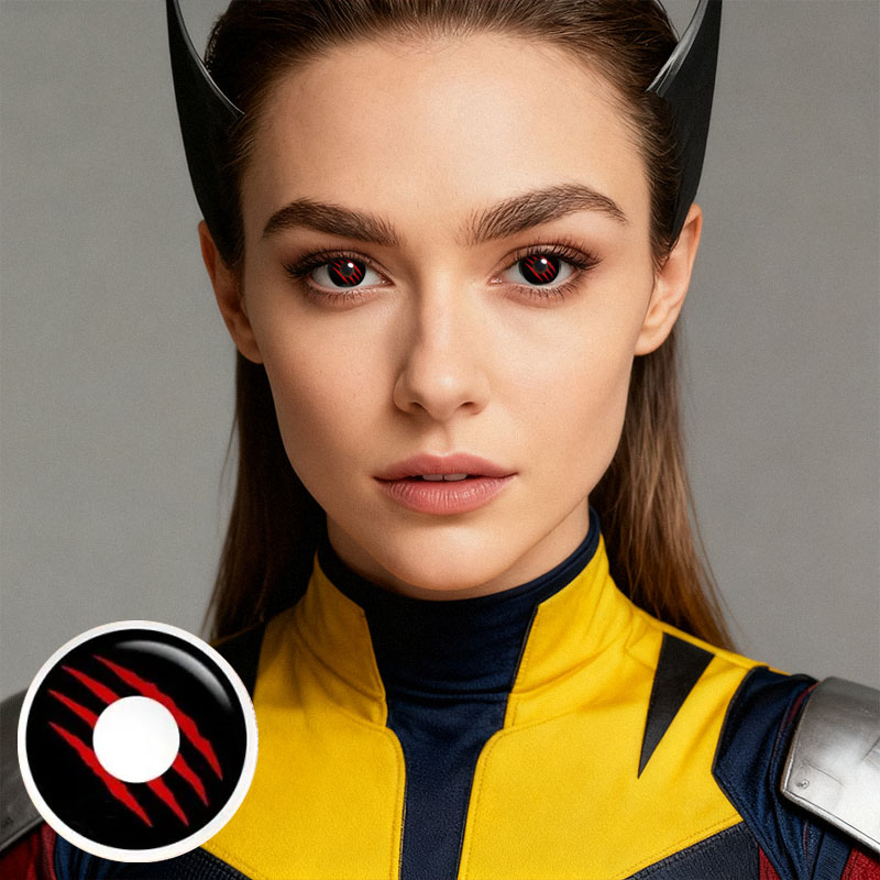Wolverine Black Costume Yearly Contact Lenses