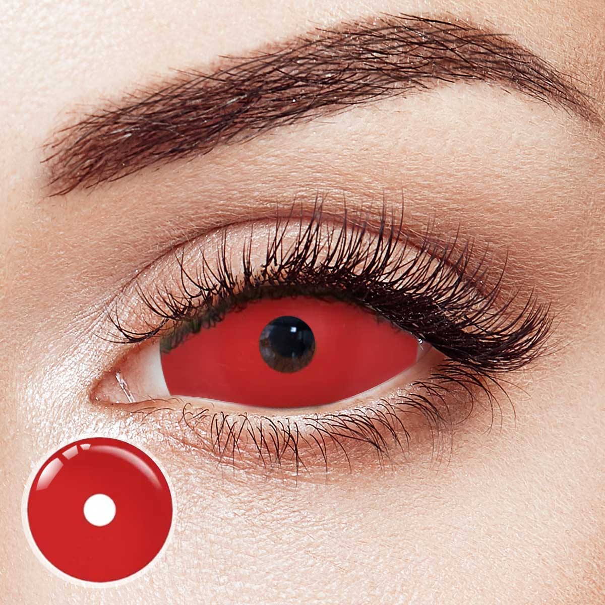 Pure Red Sclera 22mm Costume Yearly Contact Lenses