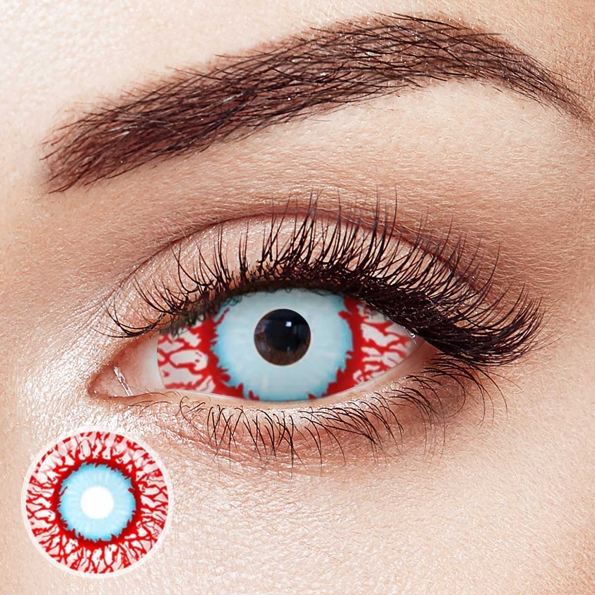 Bloodshot Red Sclera 22mm Costume Yearly Contact Lenses
